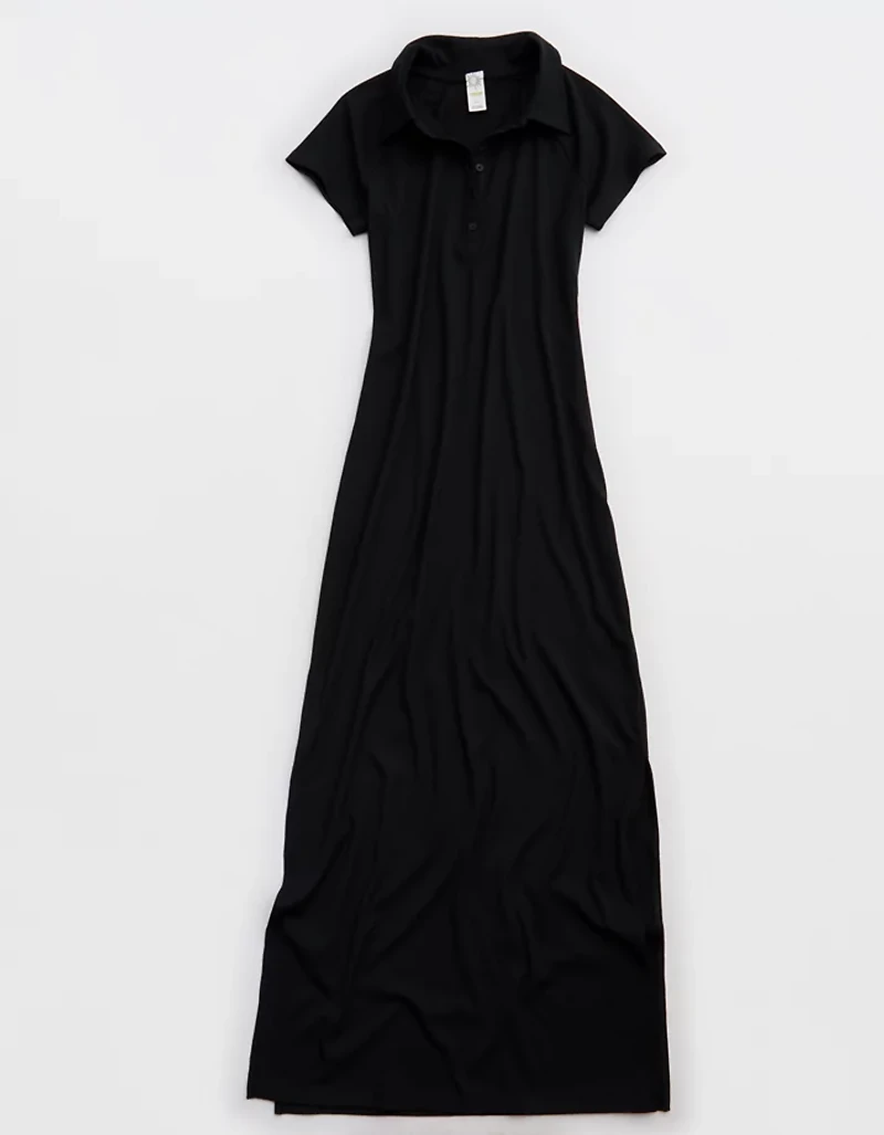 OFFLINE By Aerie Thumbs Up Heavyweight Polo Maxi Dress