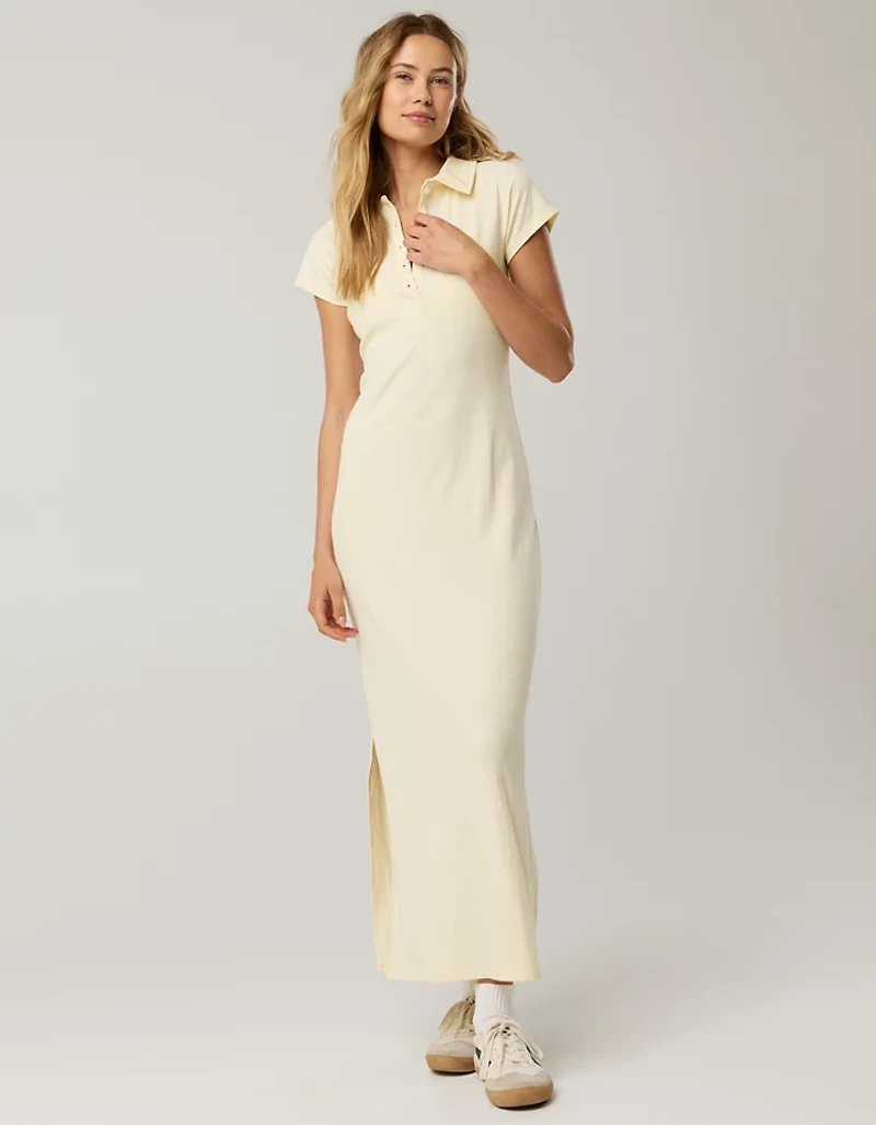 OFFLINE By Aerie Thumbs Up Heavyweight Polo Maxi Dress