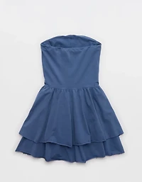 OFFLINE By Aerie OG Cotton Strapless Ruched Mini Dress