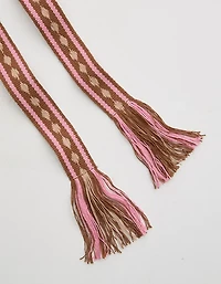 Aerie Woven Fringe Belt