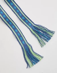 Aerie Woven Fringe Belt
