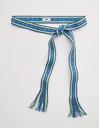 Aerie Woven Fringe Belt