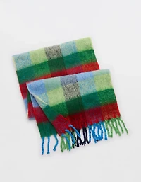 Aerie Fringe Plaid Blanket Scarf