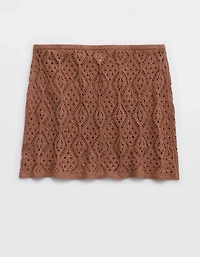Aerie Crochet Pull-On Mini Skirt