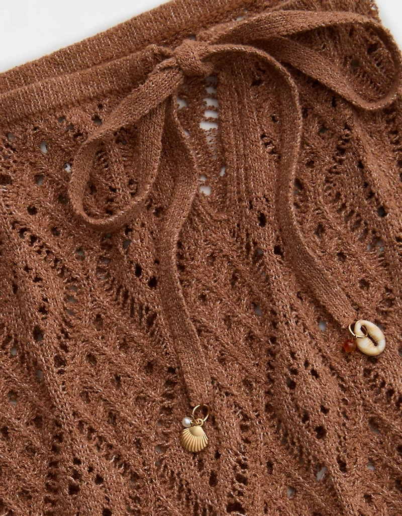 Aerie Crochet Pull-On Mini Skirt