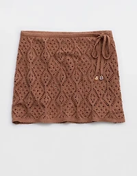 Aerie Crochet Pull-On Mini Skirt