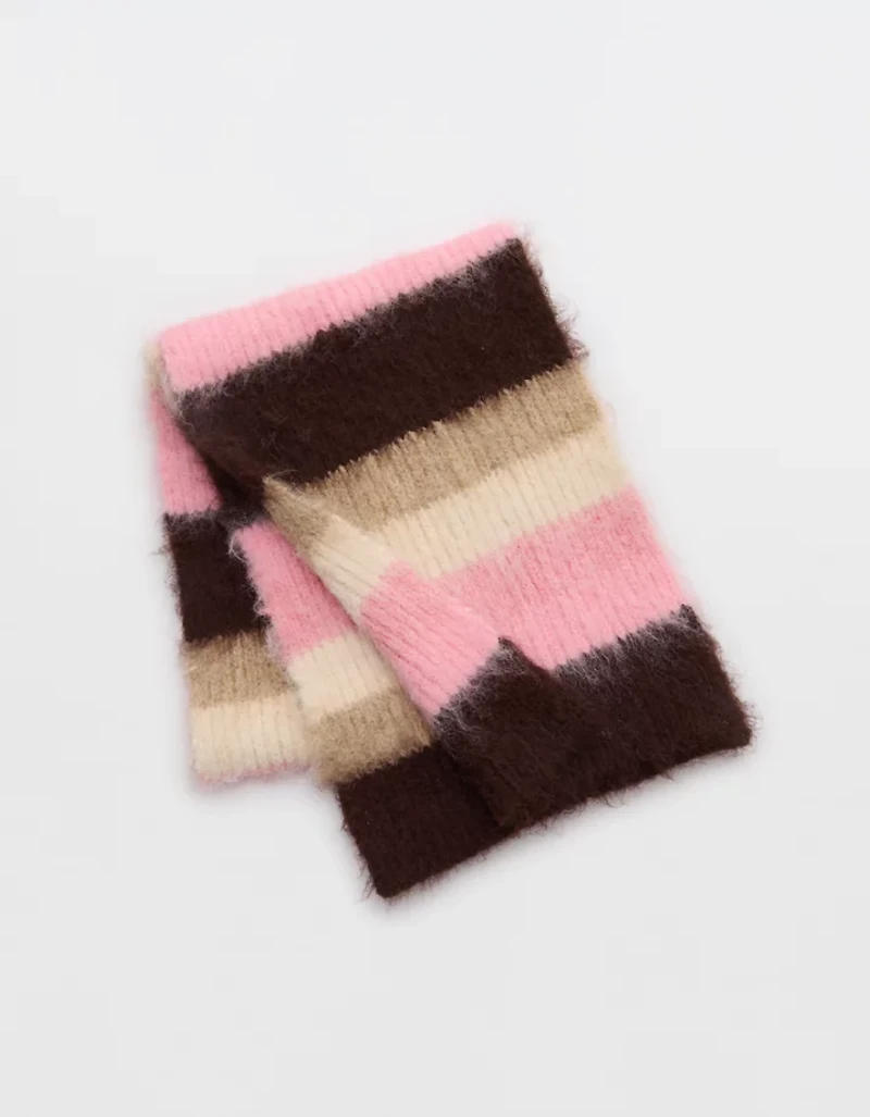 Aerie Fuzzy Stripe Scarf