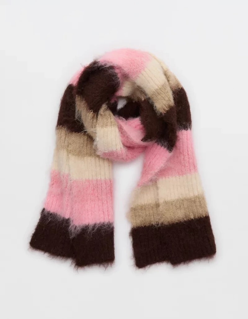 Aerie Fuzzy Stripe Scarf