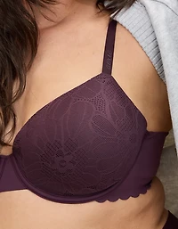 SMOOTHEZ Lace Demi Lightly Lined Bra