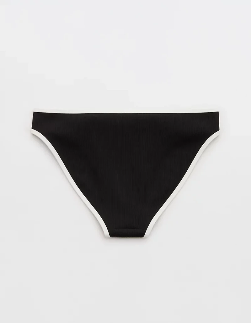 Aerie Full Coverage Ribbed Classic Bikini Bottom