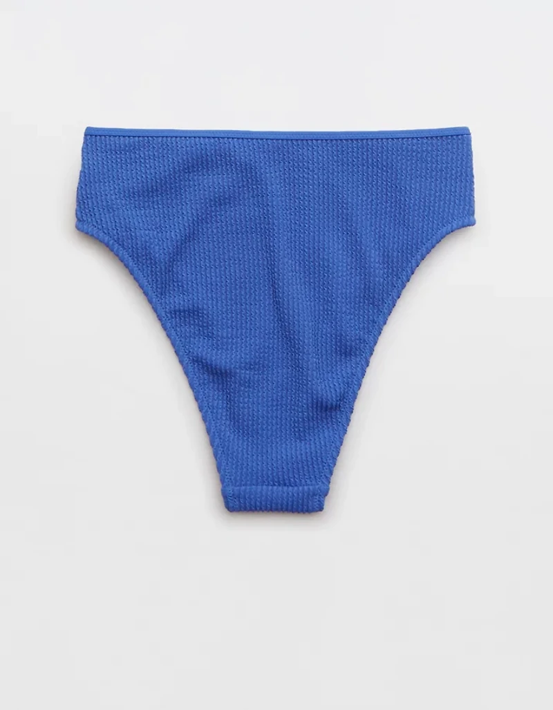 Aerie Crinkle High Cut Cheeky Bikini Bottom