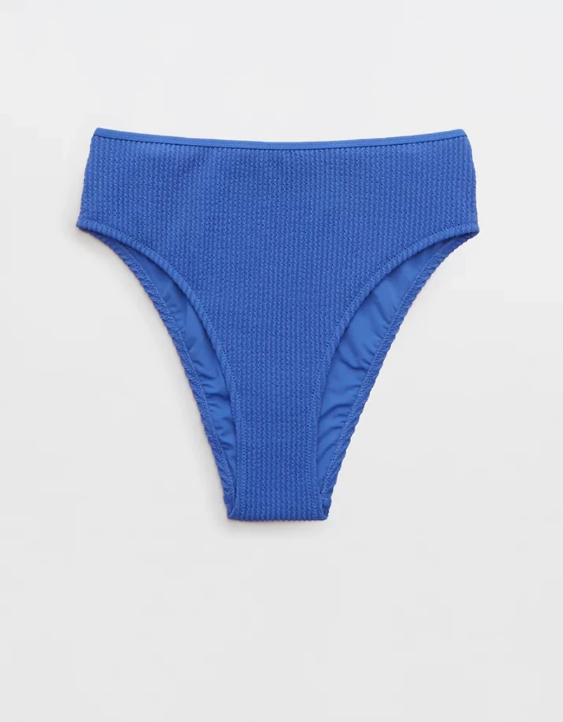 Aerie Crinkle High Cut Cheeky Bikini Bottom