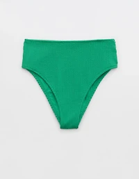 Aerie Crinkle High Cut Cheeky Bikini Bottom