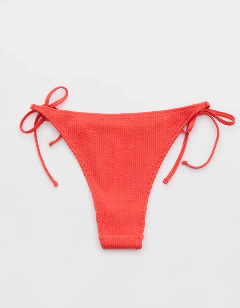 Aerie Crinkle Cheekiest Tie Bikini Bottom