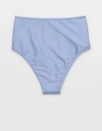 Aerie Shine Rib High Waisted Cheeky Bikini Bottom