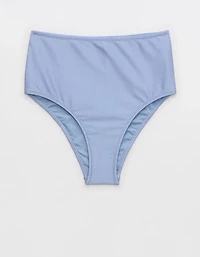 Aerie Shine Rib High Waisted Cheeky Bikini Bottom