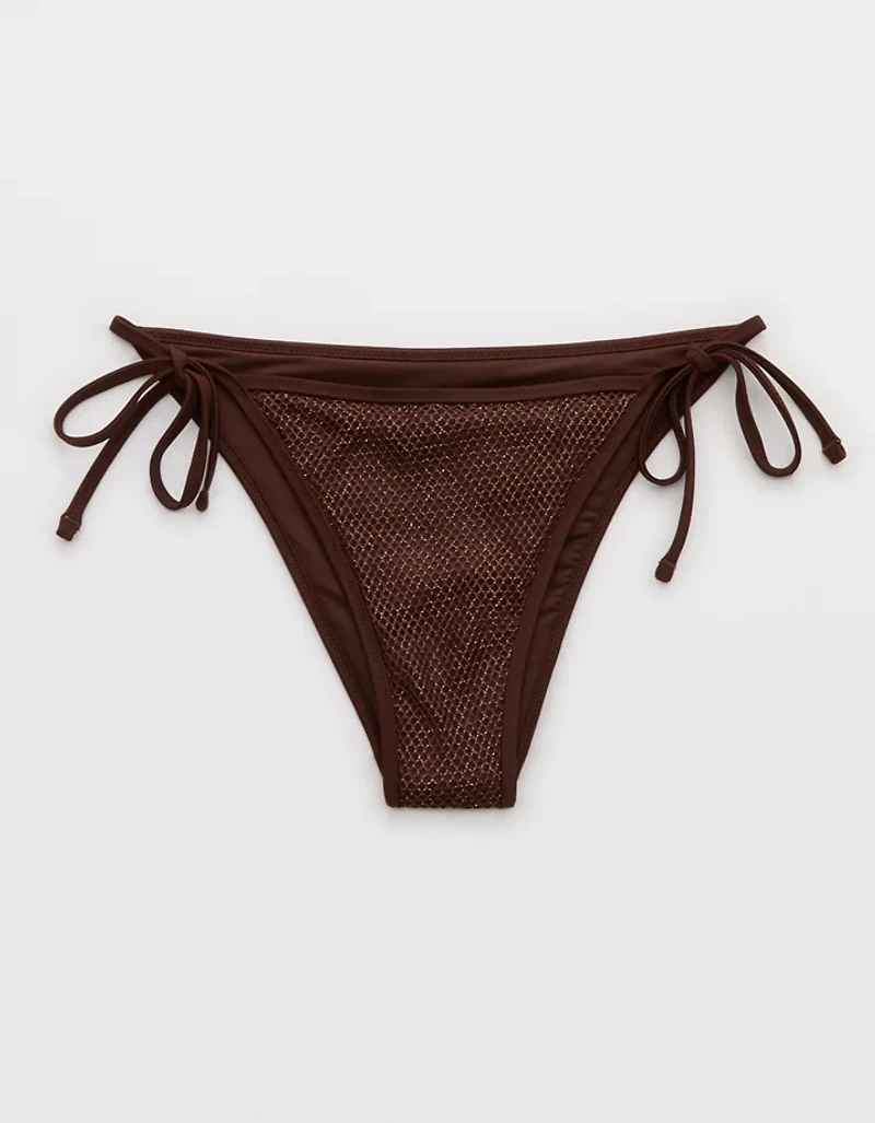 Aerie The Sunbun Metallic Bikini Bottom