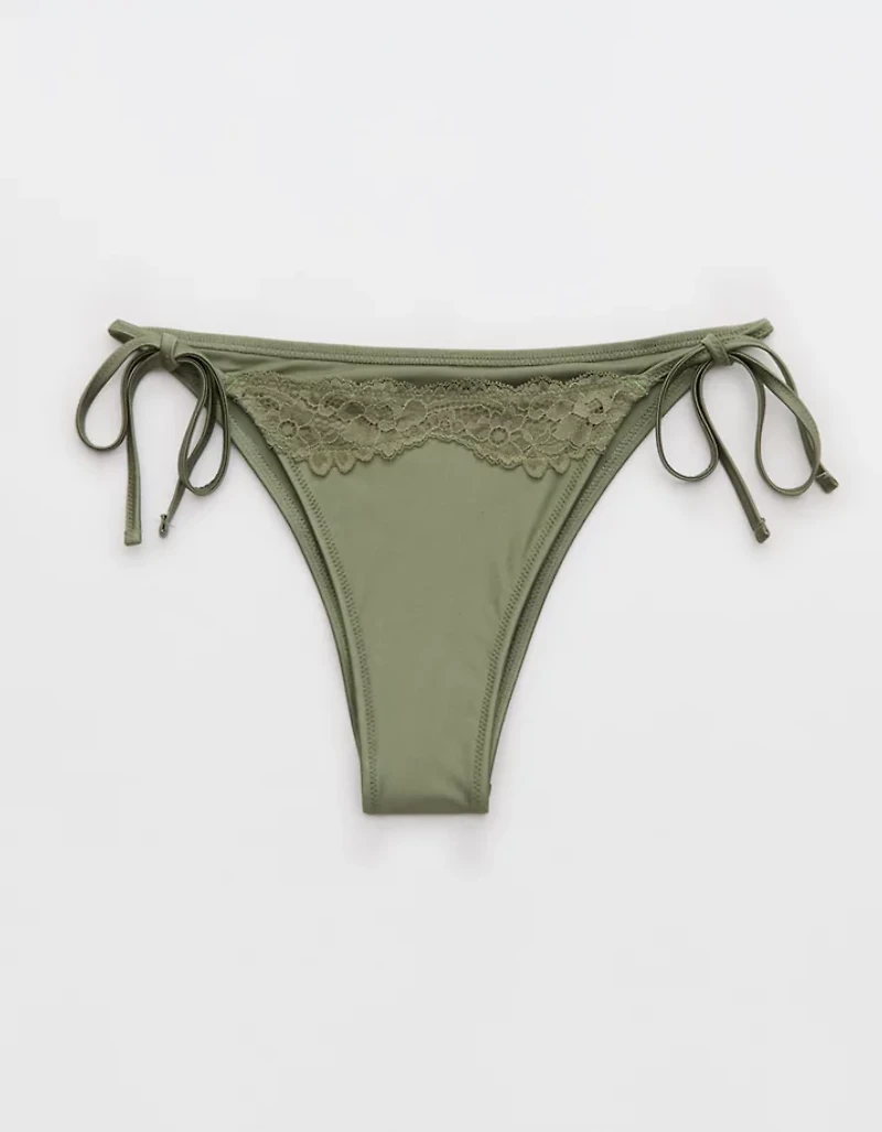 Aerie The Sunbun Shine Lace Bikini Bottom