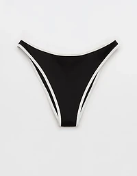 Aerie Mid Rise Ribbed Cheeky Bikini Bottom