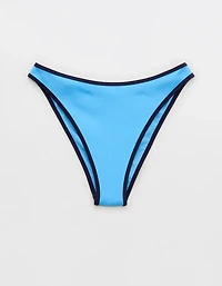 Aerie Mid Rise Ribbed Cheeky Bikini Bottom