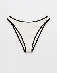 Aerie Mid Rise Cheeky Ribbed Bikini Bottom