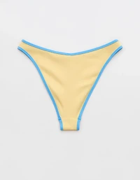 Aerie Mid Rise Cheeky Ribbed Bikini Bottom