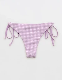 Aerie Seersucker Cheekiest Side Tie Bikini Bottom