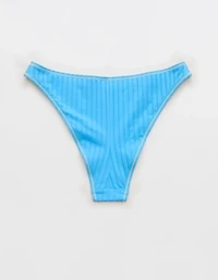 Aerie Ribbed Mid Rise Cheeky Bikini Bottom