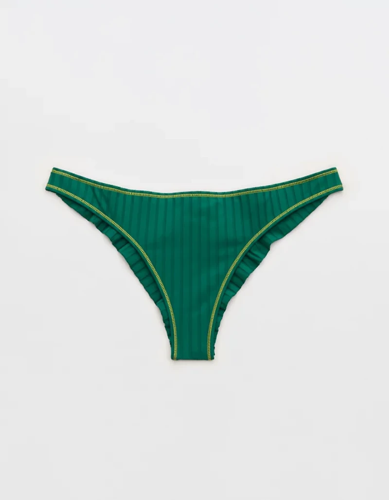 Aerie Ribbed Happy Cheeks Bikini Bottom
