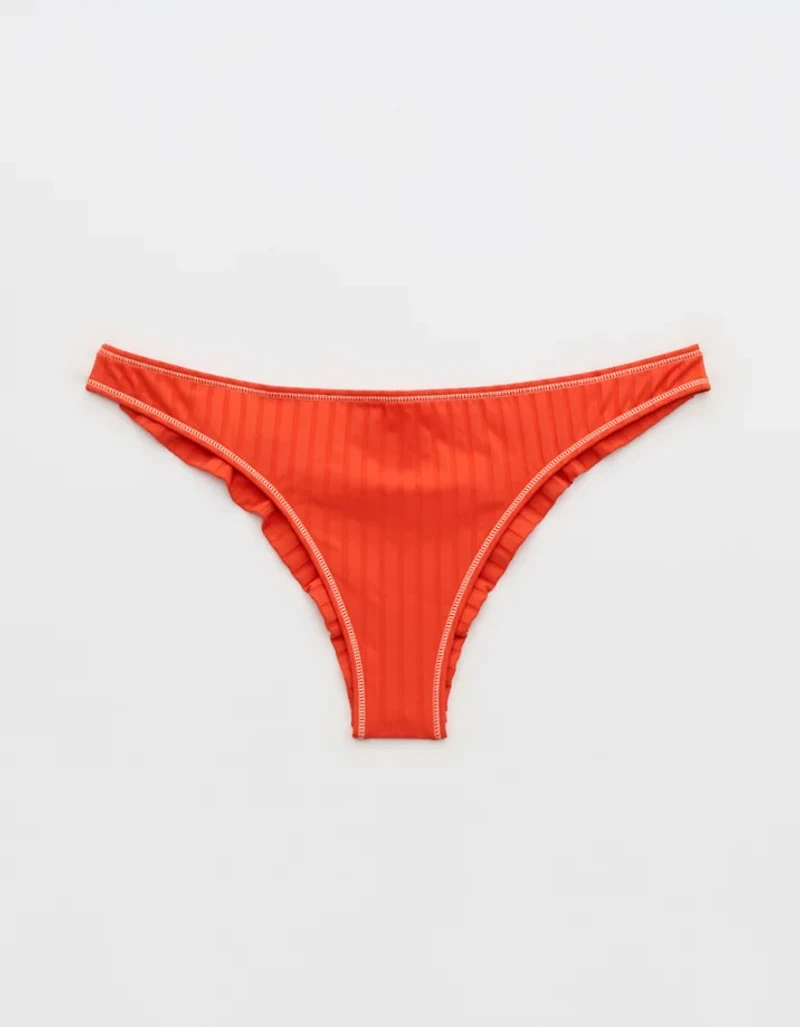 Aerie Ribbed Happy Cheeks Bikini Bottom