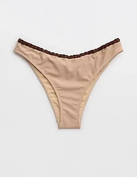 Aerie Crochet Mid Rise Cheeky Bikini Bottom