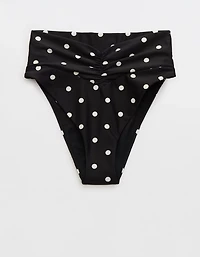 Aerie High Cut Ruched Cheeky Bikini Bottom