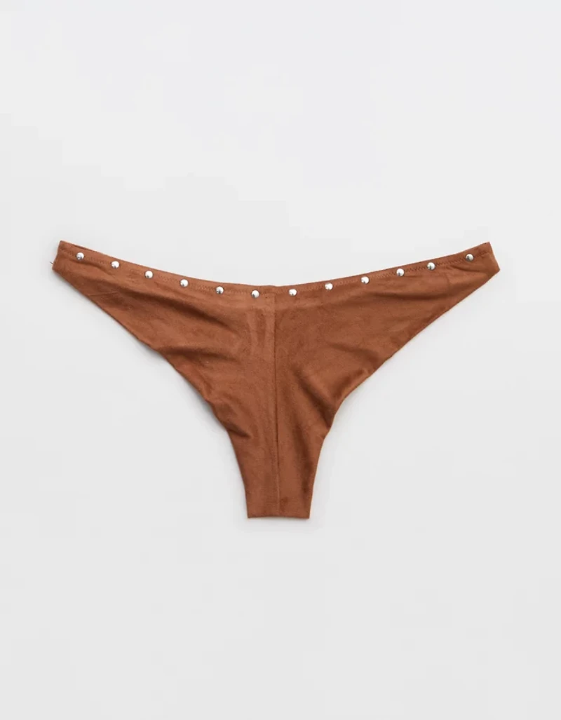 Aerie Happy Cheeks Suede Bikini Bottom