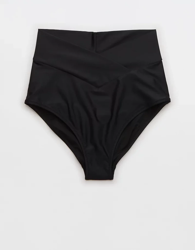 Aerie High Rise Full Coverage Crossover Bikini Bottom