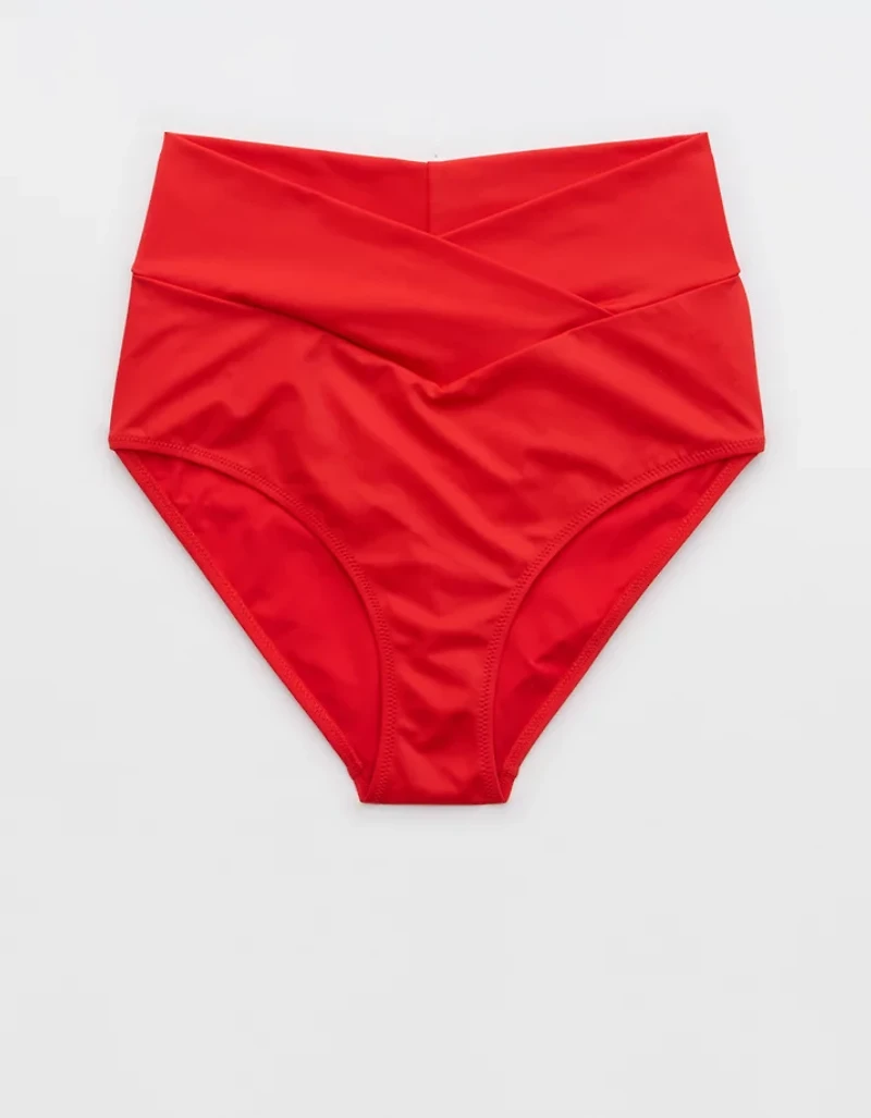 Aerie Crossover High Waisted Bikini Bottom