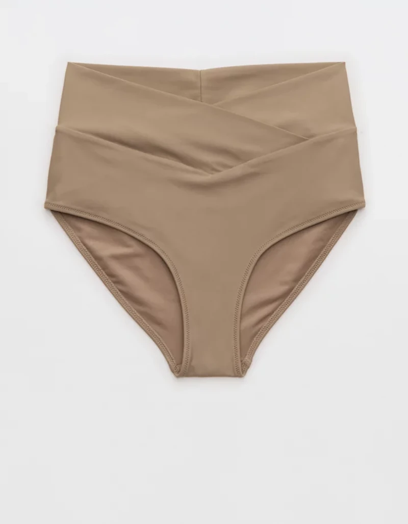 Aerie Crossover High Waisted Bikini Bottom