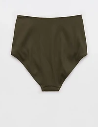 Aerie Ribbed High Waisted Full Coverage Bikini Bottom