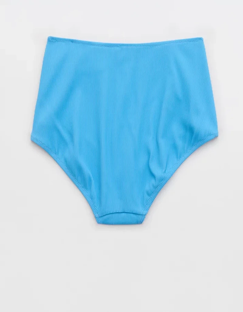 Aerie Ribbed High Waisted Full Coverage Bikini Bottom