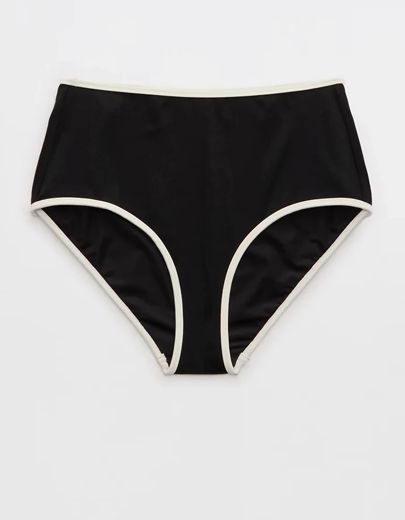 Aerie High Waisted Shine Bikini Bottom