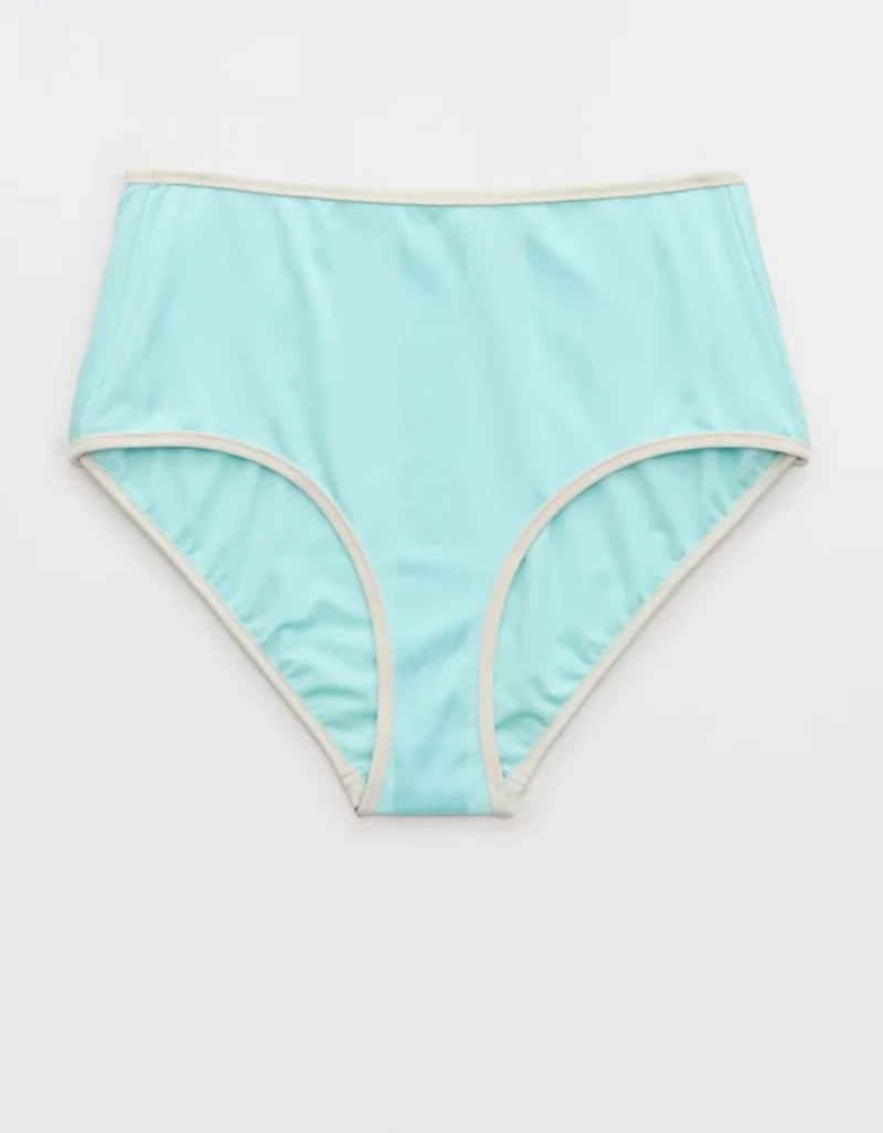 Aerie High Waisted Shine Bikini Bottom