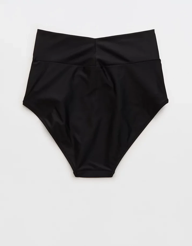 Aerie Ruched High Waisted Full Coverage Bikini Bottom