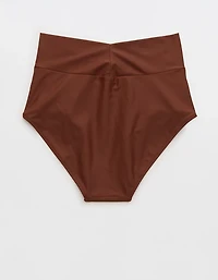 Aerie Ruched High Waisted Full Coverage Bikini Bottom
