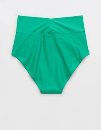 Aerie Ruched High Waisted Full Coverage Bikini Bottom