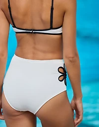 Aerie Daisy High Rise Full Coverage Ribbed Bikini Bottom