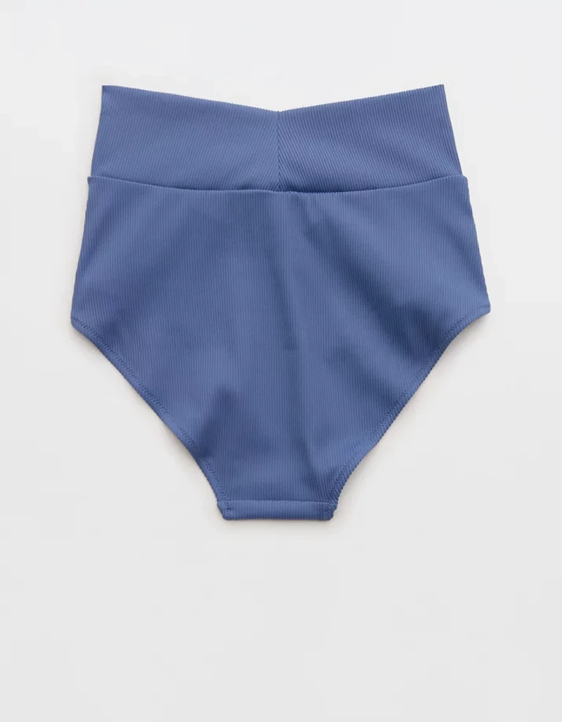 Aerie Ruched High Waisted Full Coverage Bikini Bottom