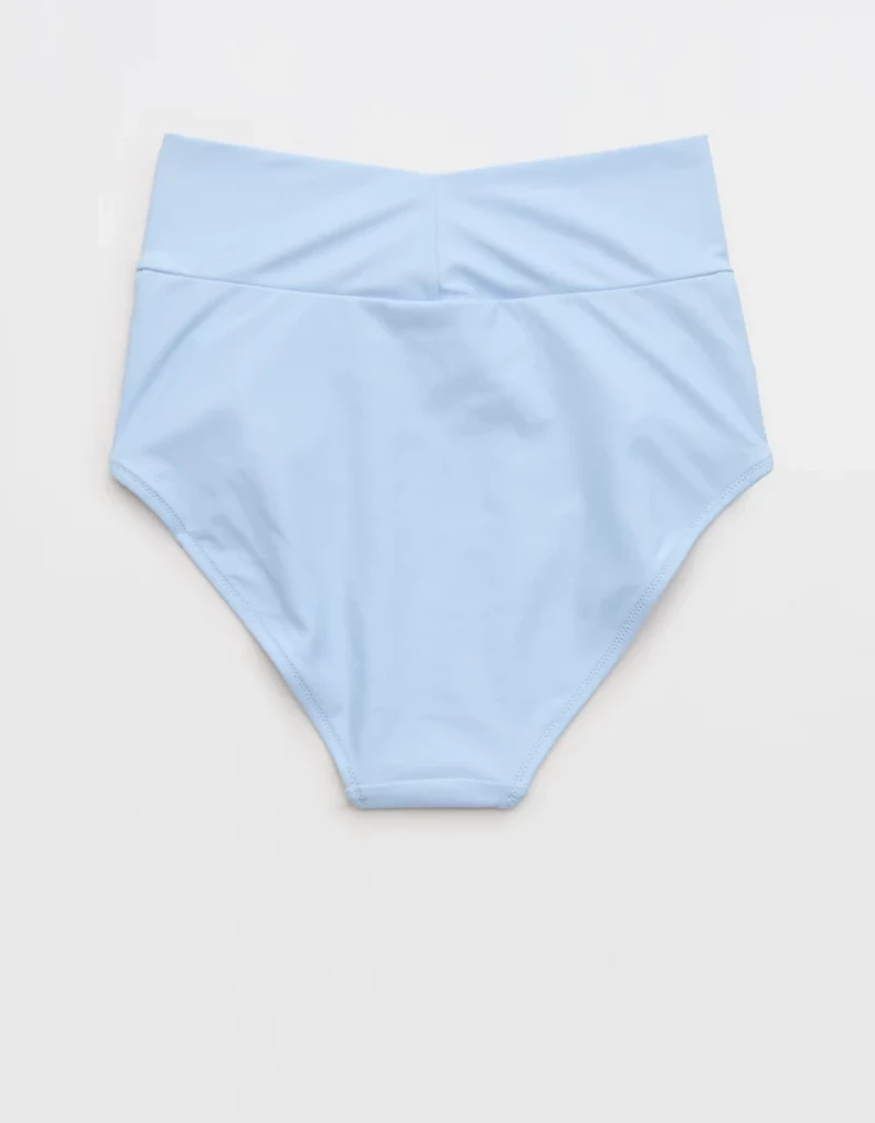 Aerie Ruched High Waisted Full Coverage Bikini Bottom