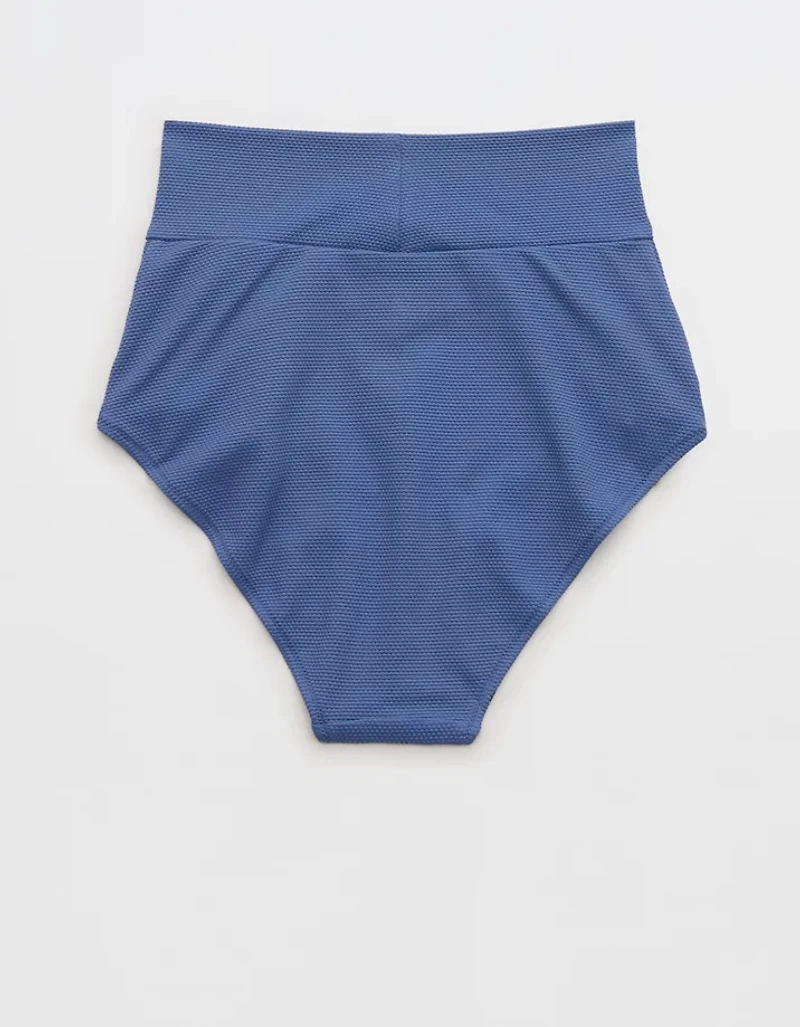 Aerie Pique High Waisted Full Coverage Bikini Bottom
