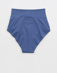 Aerie Pique High Waisted Full Coverage Bikini Bottom