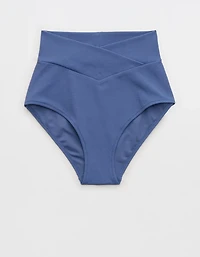Aerie Pique High Waisted Full Coverage Bikini Bottom