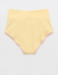 Aerie Ribbed High Waisted Full Coverage Bikini Bottom
